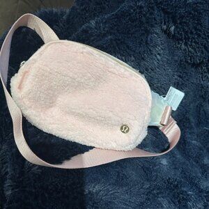 Lululemon Fleece pink gold belt bag NWT